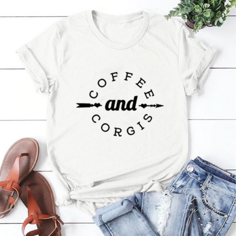 Cuppa Coffee Corgi Tee
