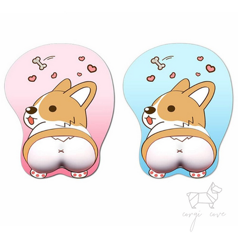 Bouncy Butt Corgi Wrist Support Mouse Pad