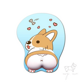 Bouncy Butt Corgi Wrist Support Mouse Pad