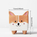 Let-It-Grow Ceramic Corgi Planter Pots