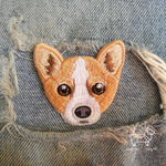 Lookin’-at-Me? Corgi Iron-on Patch